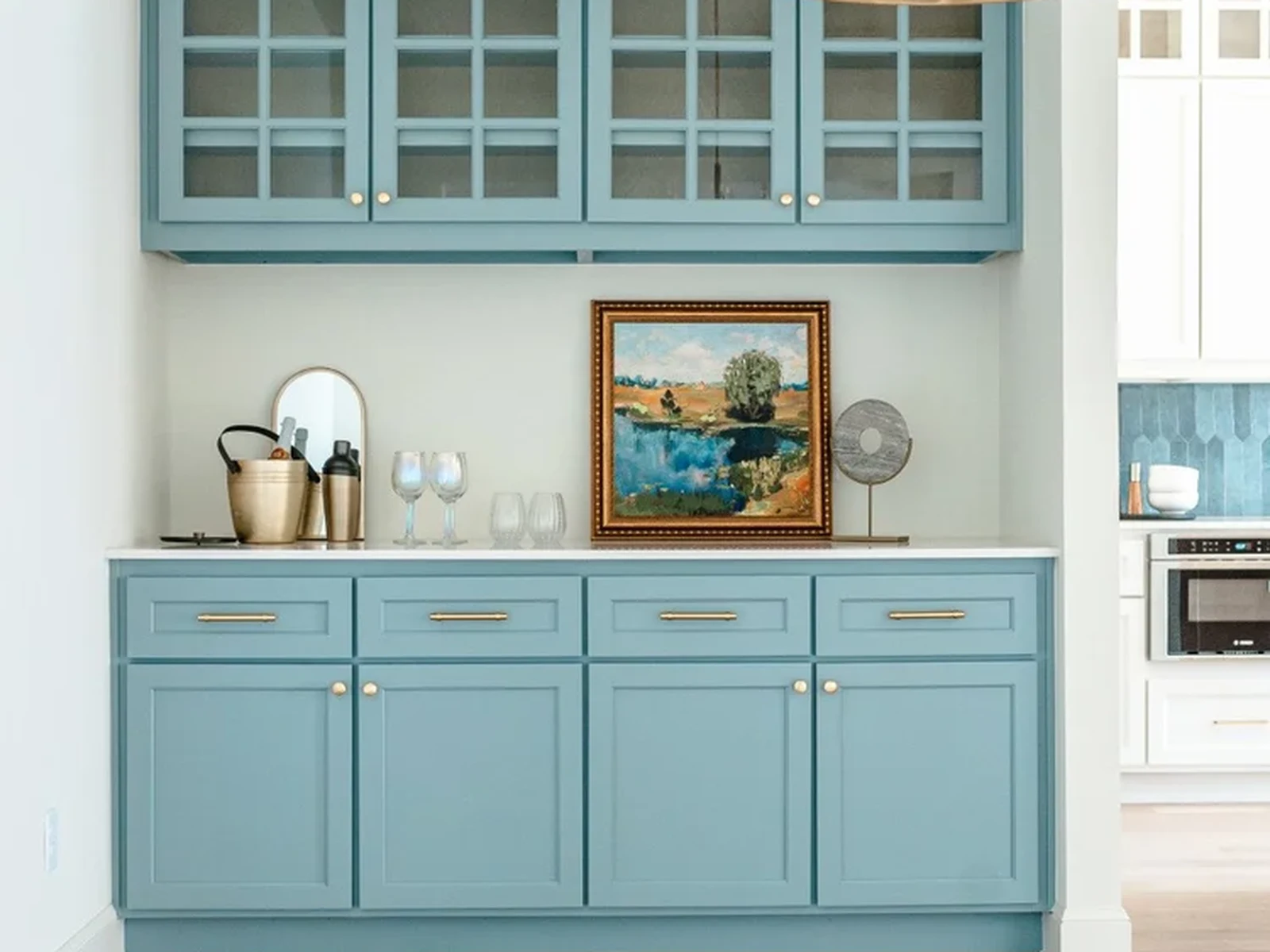 Trenton Fairy Green cabinetry