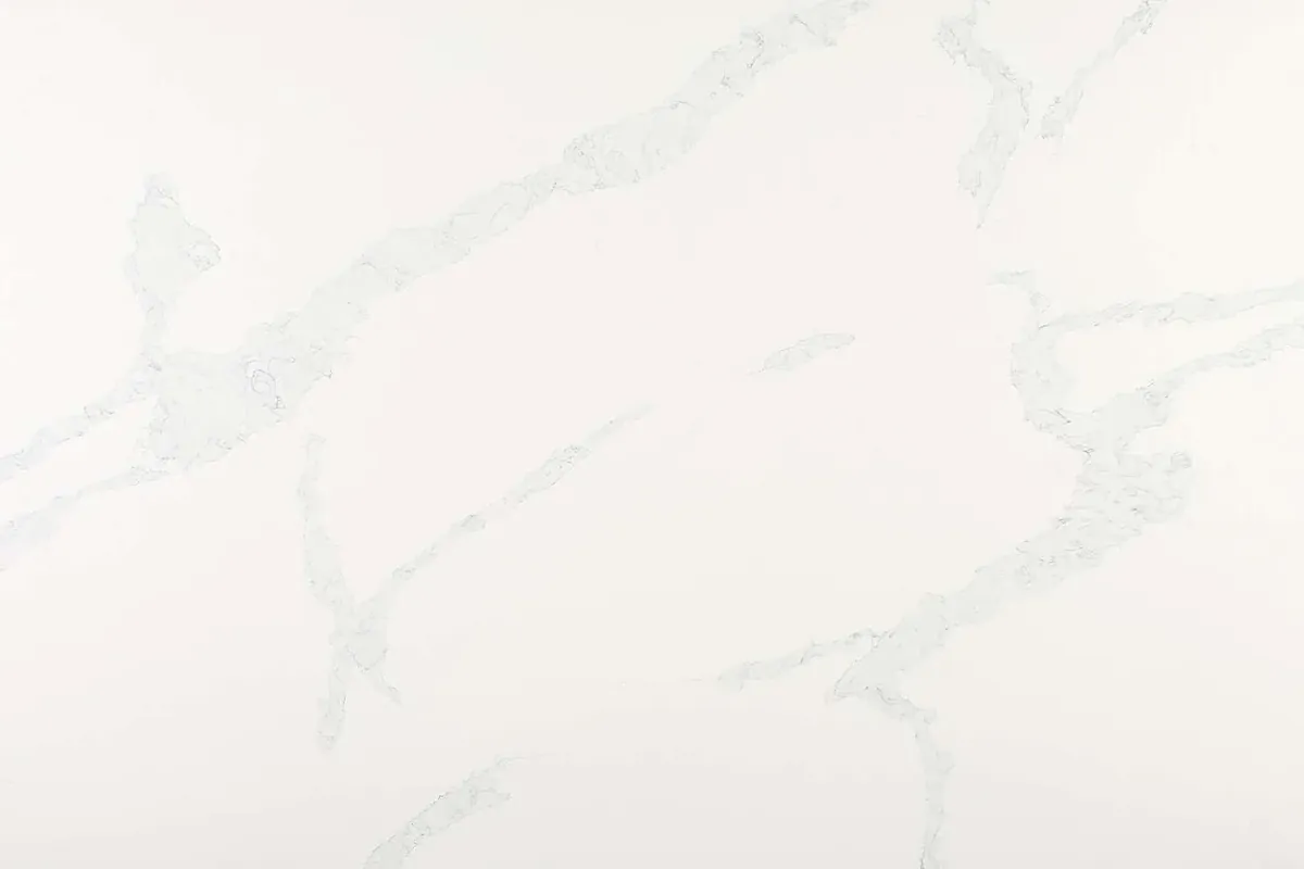 Bianco Calacatta quartz countertop with veining